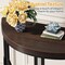 Industrial 43" Sofa Console Table Half Moon Shaped Console Accent Table